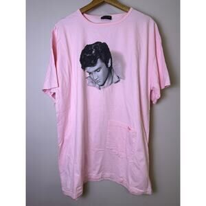 Vintage Alore Elvis Presley Pink Single Stitch T Shirt USA Made